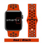 Red/Black Sports Silicone Band for Apple Watch