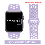 Light Purple/White Sports Silicone Band for Apple Watch