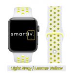 Light Grey/Lemon Yellow Sports Silicone Band for Apple Watch
