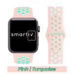 Pink/Turquoise Sports Silicone Band for Apple Watch