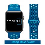 Deep Blue/Blue Sports Silicone Band for Apple Watch