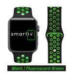 Black/Fluorescent Green Sports Silicone Band for Apple Watch