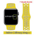Yellow/Silvery Grey Sports Silicone Band for Apple Watch