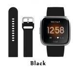 Black Silicone Band for Fitbit VERSA Watch