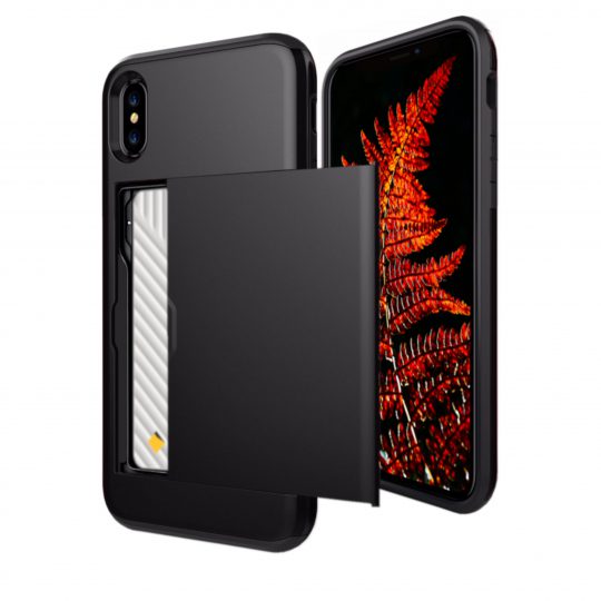 Case Wallet for iPhone X Xs Max XR Black Colour Face View