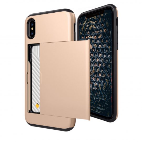 Case Wallet for iPhone X Xs Max XR Gold Colour Face View