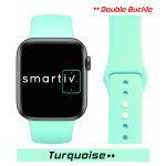 Turquoise Double Buckle Classic Silicone Band for Apple Watch