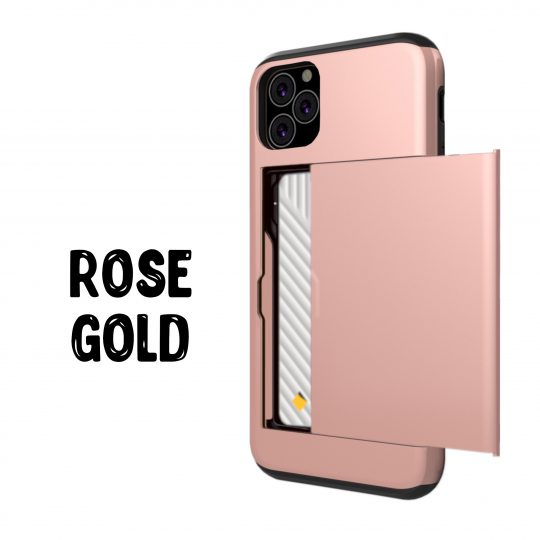 Case Wallet for iPhone 11 Pro Max Rose Gold Colour Back View