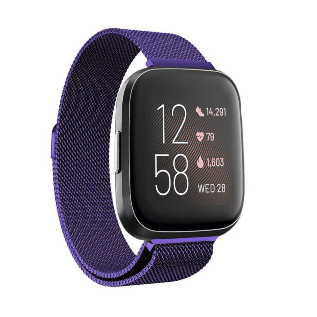 Milanese Loop Fitbit Watch Strap Lavender Colour Back View
