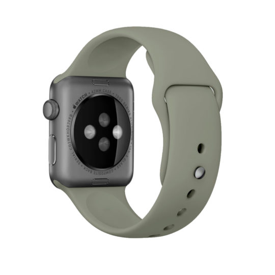 Sport Band Apple Watch Light Grey Colour Back View