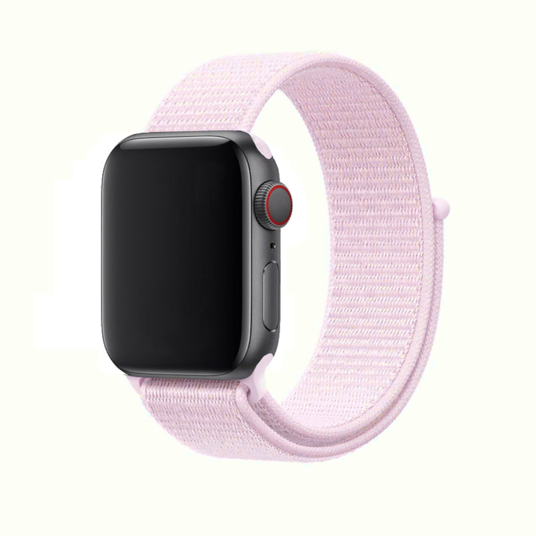 Sport Loop Apple Watch Strap Light Pink Colour Back View