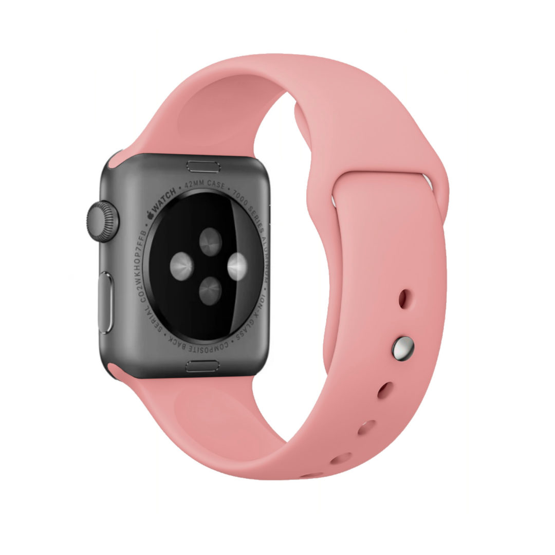 Sport Band Apple Watch Light Pink Colour Back View