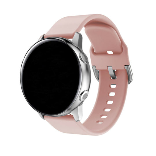 Silicone Samsung Galaxy Watch Strap Light Pink Colour Back View