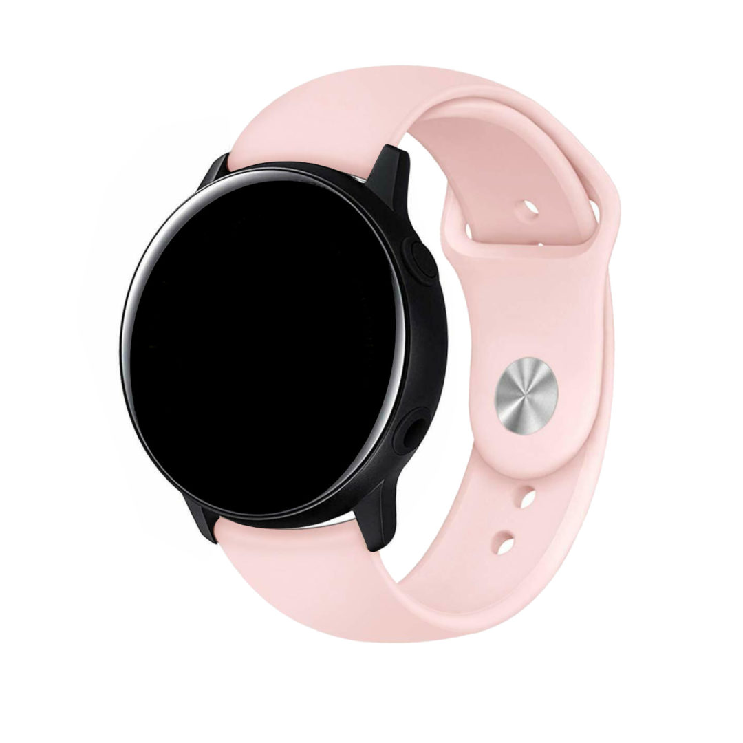 Silicone Pin Samsung Galaxy Watch Strap Light Pink Colour Back View