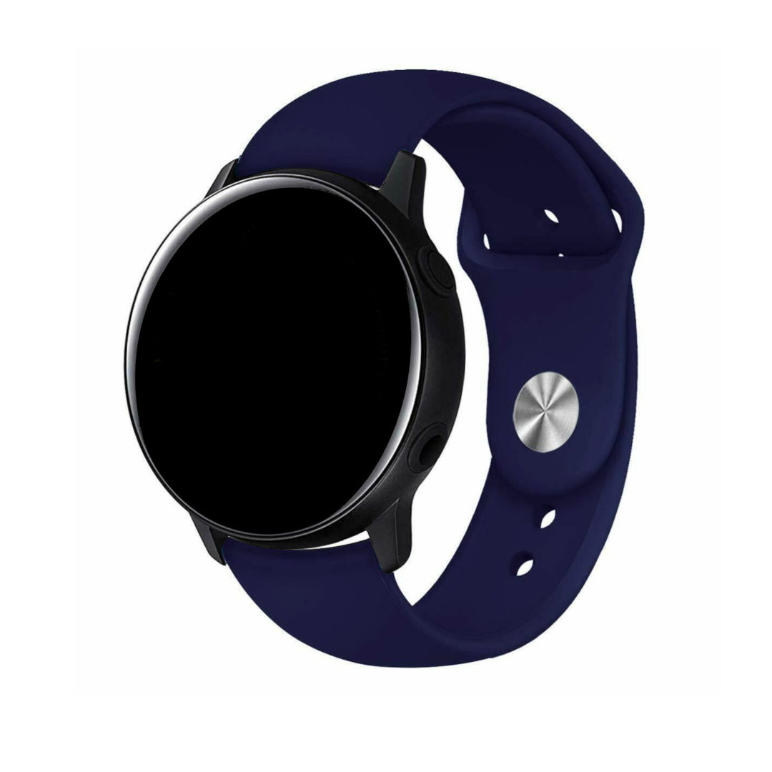 Silicone Pin Samsung Galaxy Watch Strap Midnight Blue Colour Back View