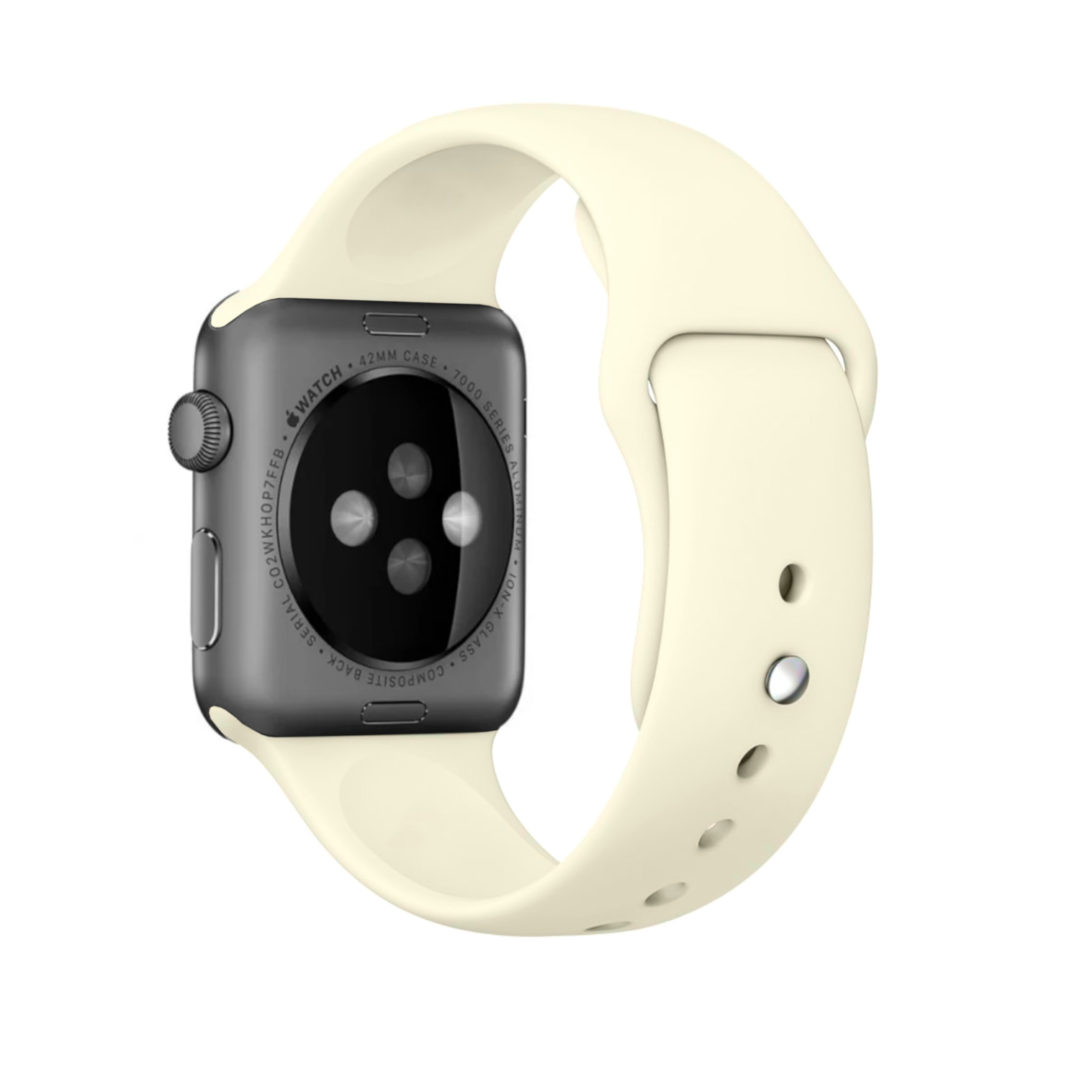 Sport Band Apple Watch Milk White Colour Back View