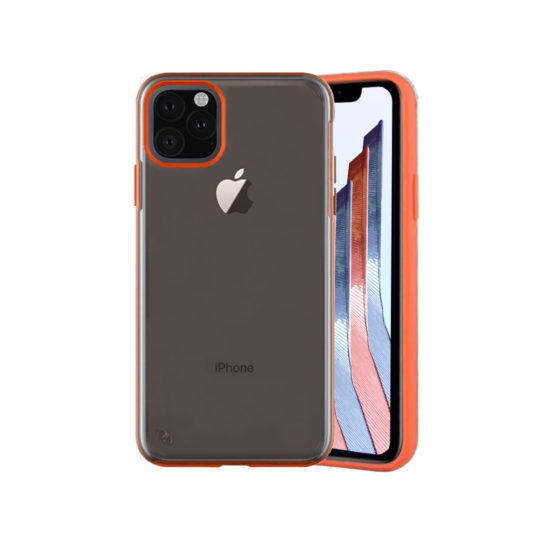 Case Slim for iPhone 11 Pro Max Orange Colour Face View