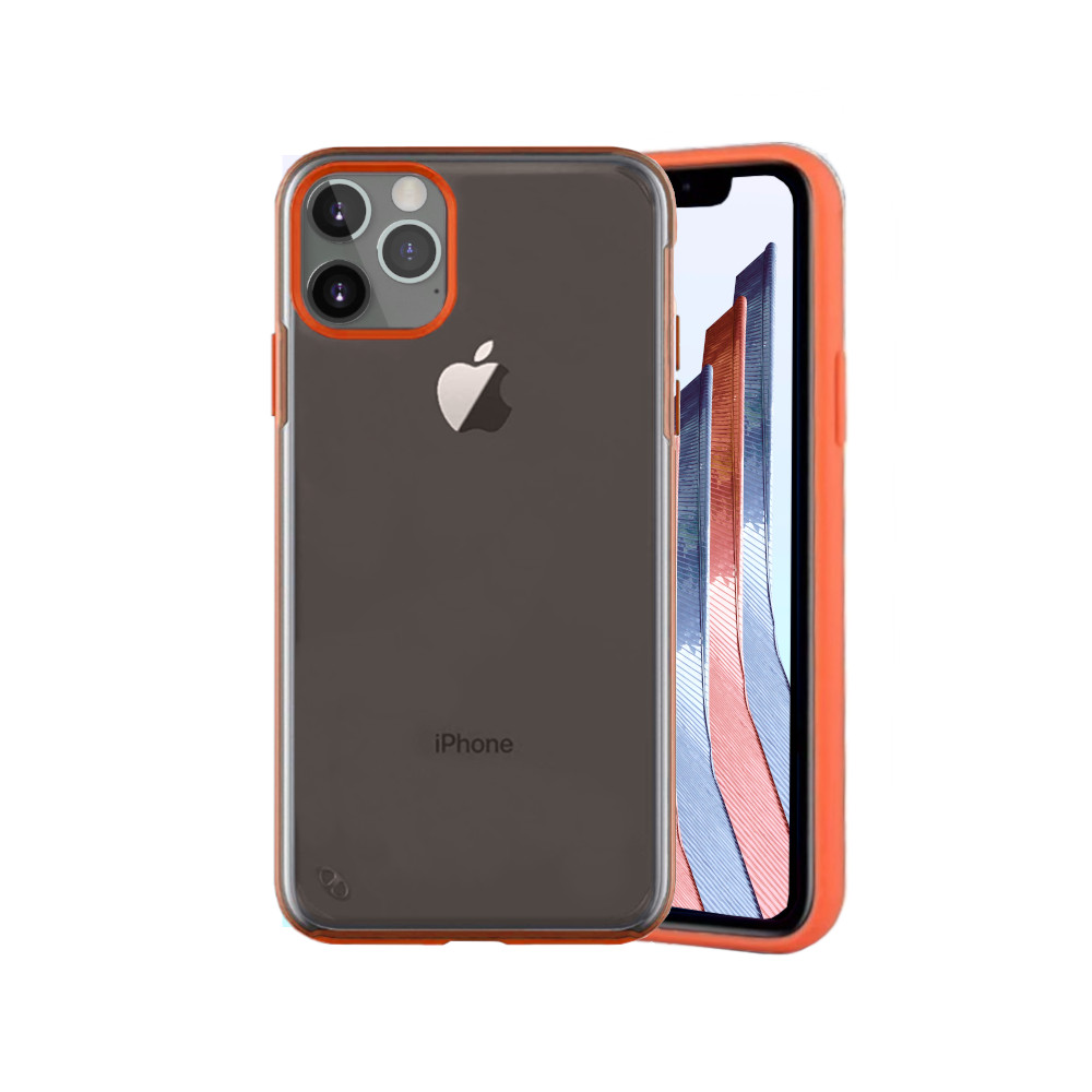 Case Slim for iPhone 12 Mini Pro Max Orange Colour Face View