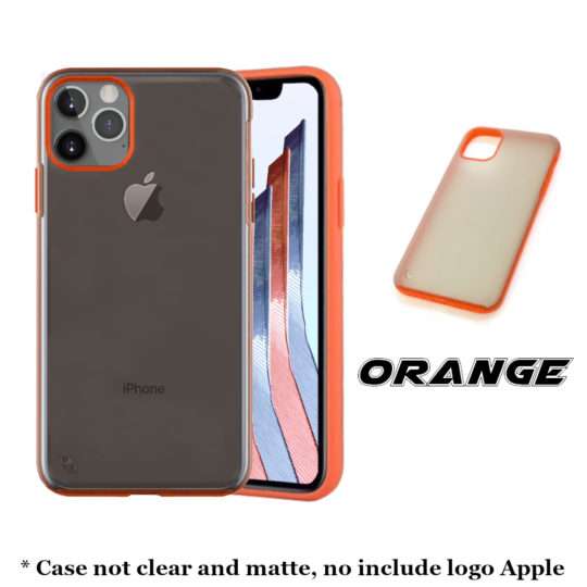Case Slim for iPhone 12 Mini Pro Max Orange Colour Back View