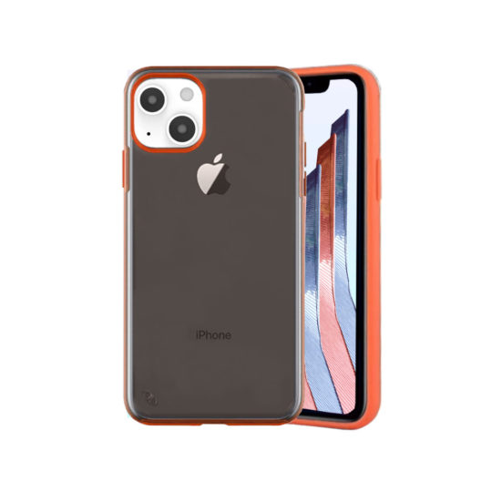 Case Slim for iPhone 13 Mini Pro Max Orange Colour Face View