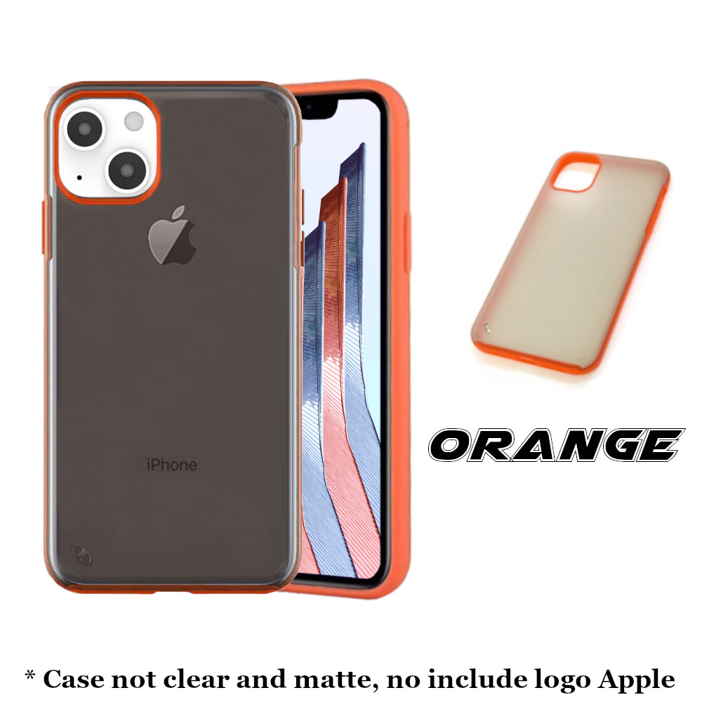 Case Slim for iPhone 13 Mini Pro Max Orange Colour Back View