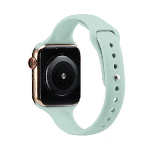 Slim Sport Apple Watch Strap Pale Turquoise Colour Back View