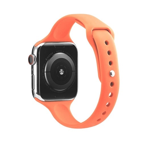 Slim Sport Apple Watch Strap Papaya Orange Colour Back View