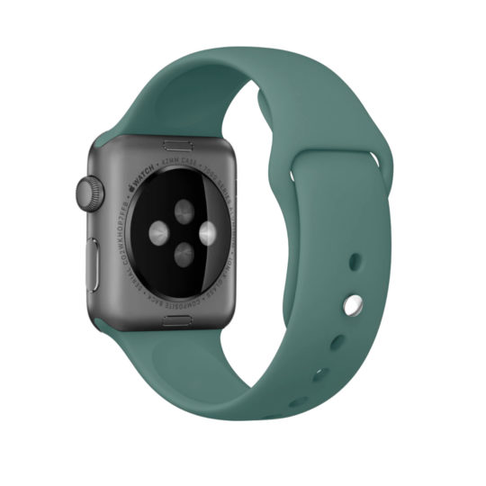 Sport Band Apple Watch Pine Needle Green Colour Back View