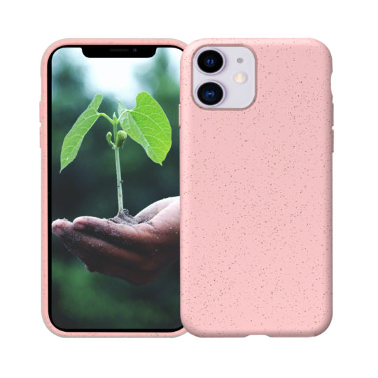 Case Biodegradable for iPhone 11 Pro Max Pink Colour Face View