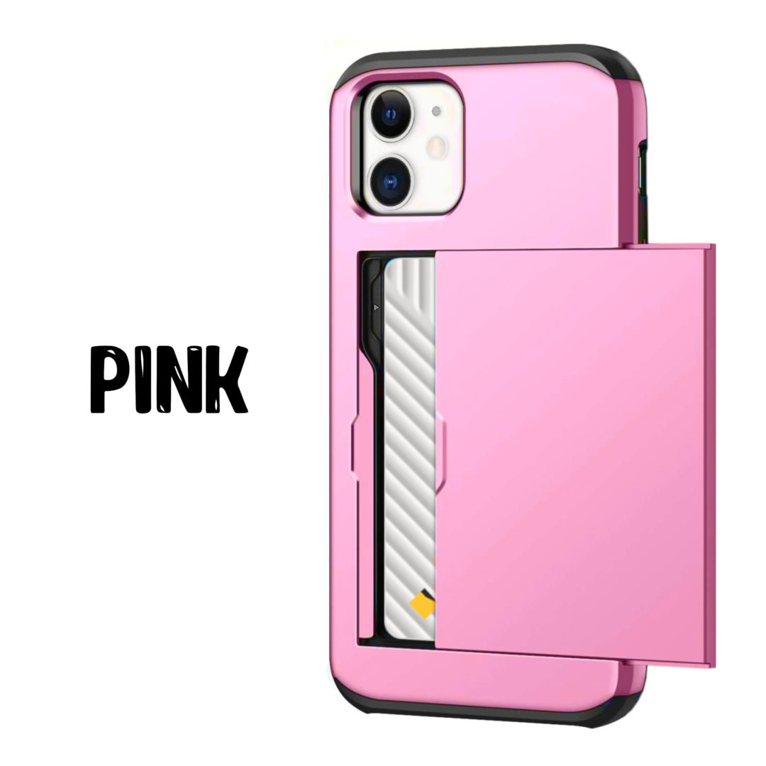 Case Wallet for iPhone 12 Mini Pro Max Pink Colour Back View