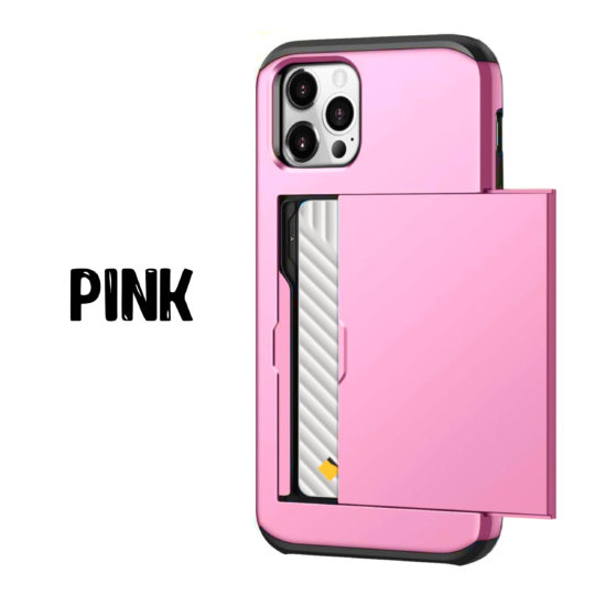 Case Wallet for iPhone 13 Mini Pro Max Pink Colour Back View