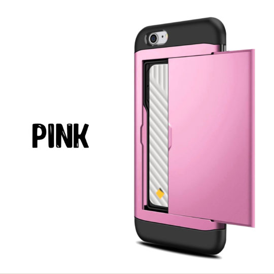 Case Wallet for iPhone 7 Plus Pink Colour Back View