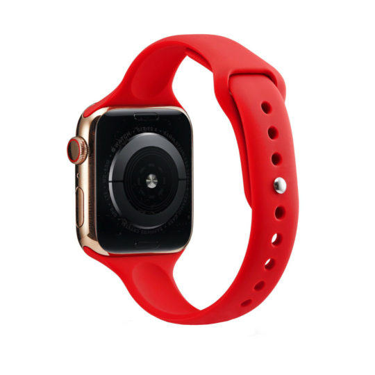 Slim Sport Apple Watch Strap Red Colour Back View