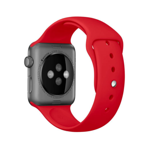 Sport Band Apple Watch Red Colour Back View