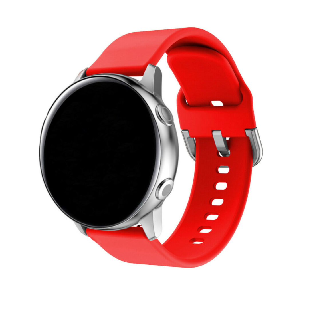 Silicone Samsung Galaxy Watch Strap Red Colour Back View