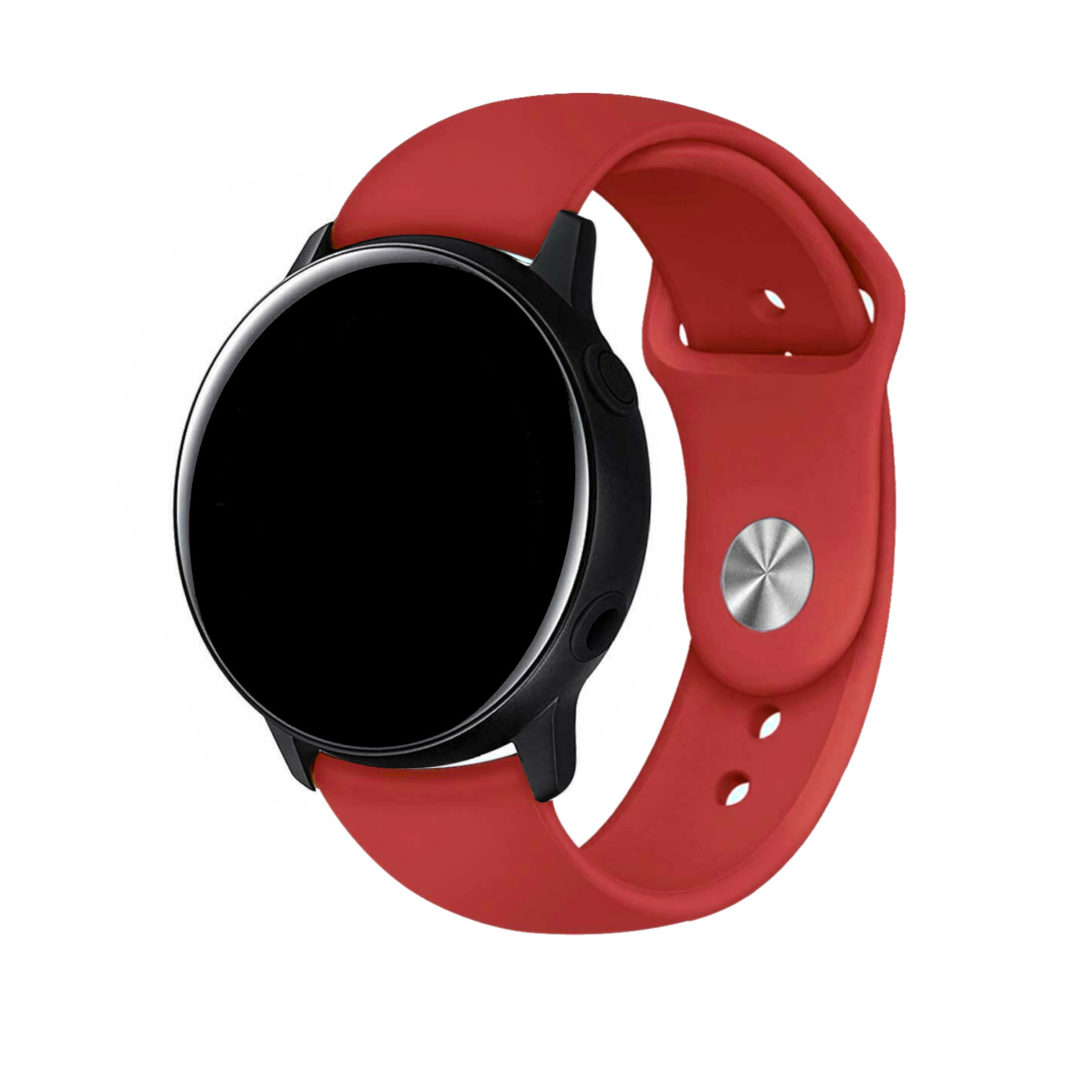 Silicone Pin Samsung Galaxy Watch Strap Red Colour Back View