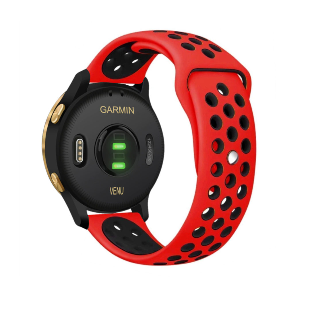 Sport Active Garmin Watch Strap Red/Black Colour Back View