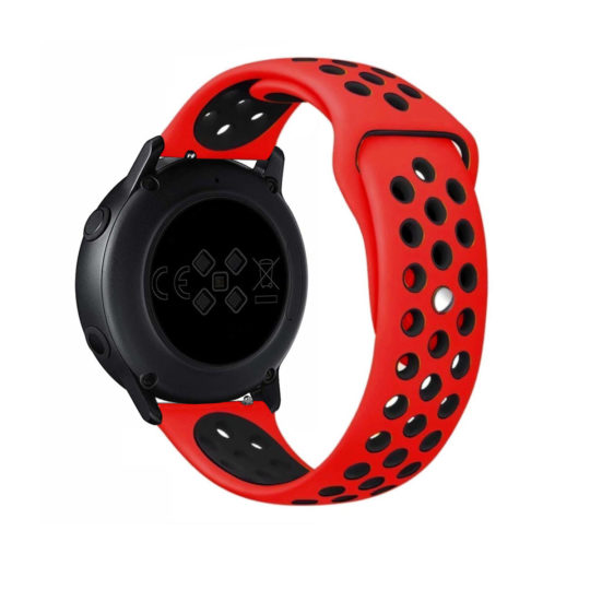 Sport Active Samsung Galaxy Watch Strap Red/Black Colour Back View