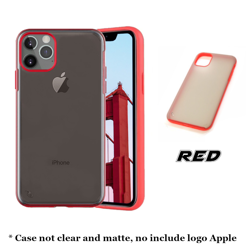 Case Slim for iPhone 12 Mini Pro Max Red Colour Back View