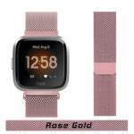 Rose Gold Milanese Loop Bands For Fitbit VERSA Watch
