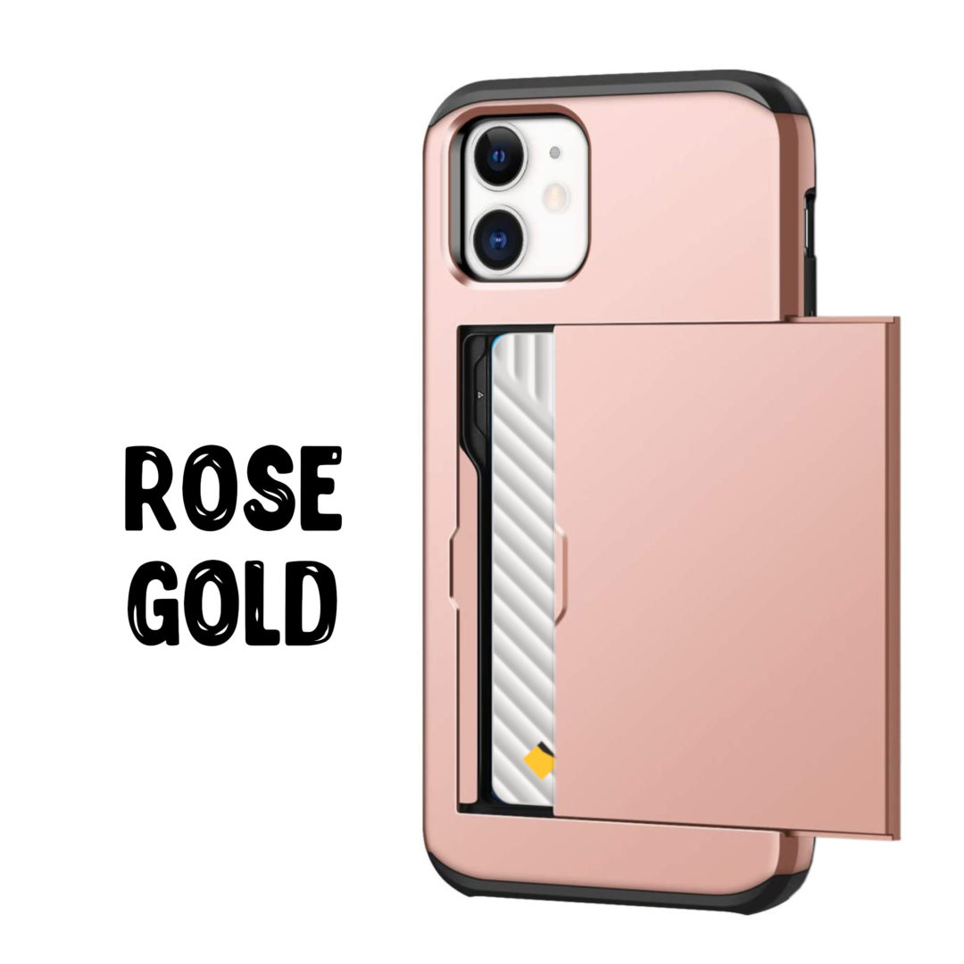 Case Wallet for iPhone 12 Mini Pro Max Rose Gold Colour Back View