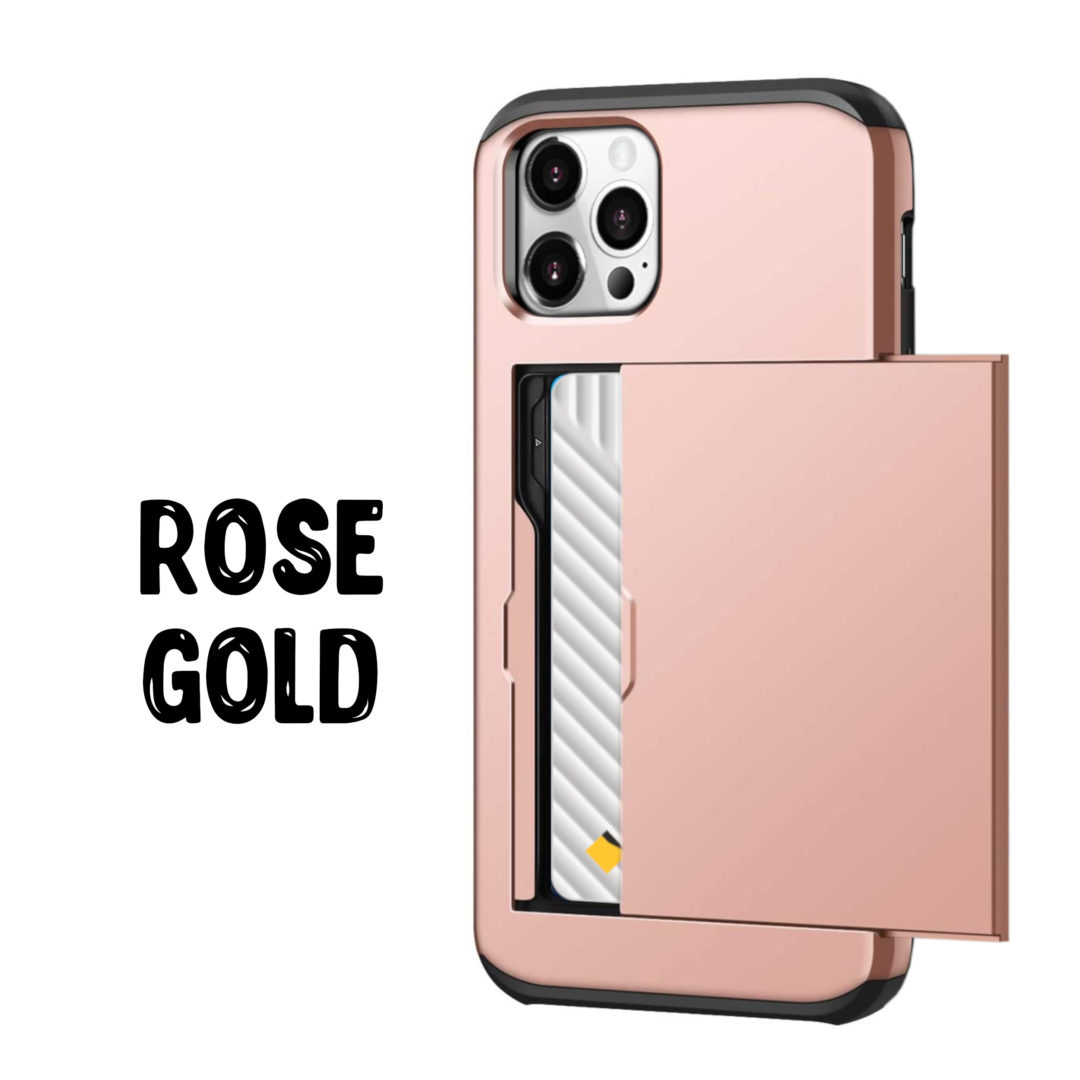 Case Wallet for iPhone 13 Mini Pro Max Rose Gold Colour Back View