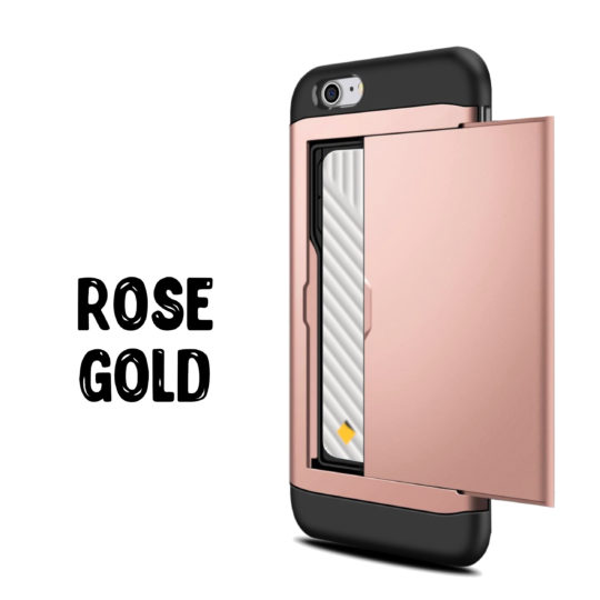 Case Wallet for iPhone 7 Plus Rose Gold Colour Back View
