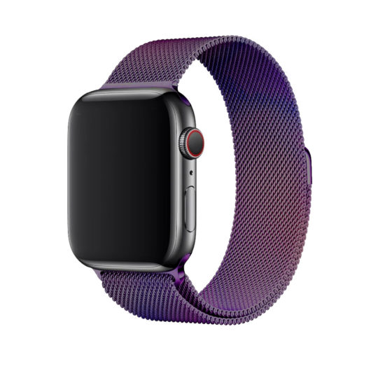Milanese Loop Apple Watch Band Sapphire Colour Back View