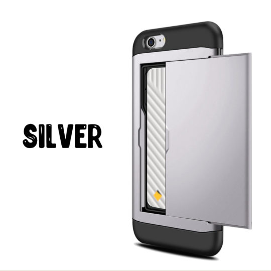 Case Wallet for iPhone 7 Plus Silver Colour Back View