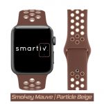 Smokey Mauve/Particle Beige Sports Silicone Band for Apple Watch