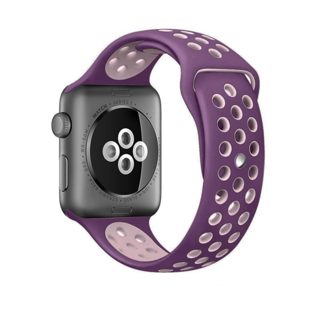 Sport Band Active Apple Watch Sparcling Grape/Pink Lavender Colour Back View