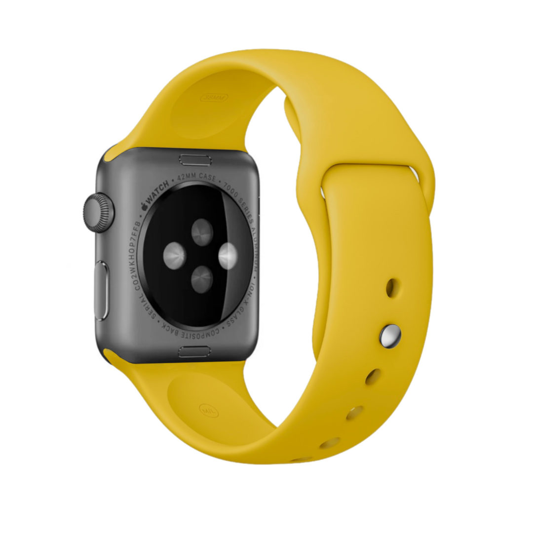 Sport Band Apple Watch Sunglow Yellow Colour Back View