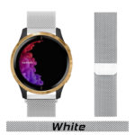White Milanese Loop Bands For Garmin Watch