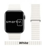 White Microfiber Leather Loop for Apple Watch